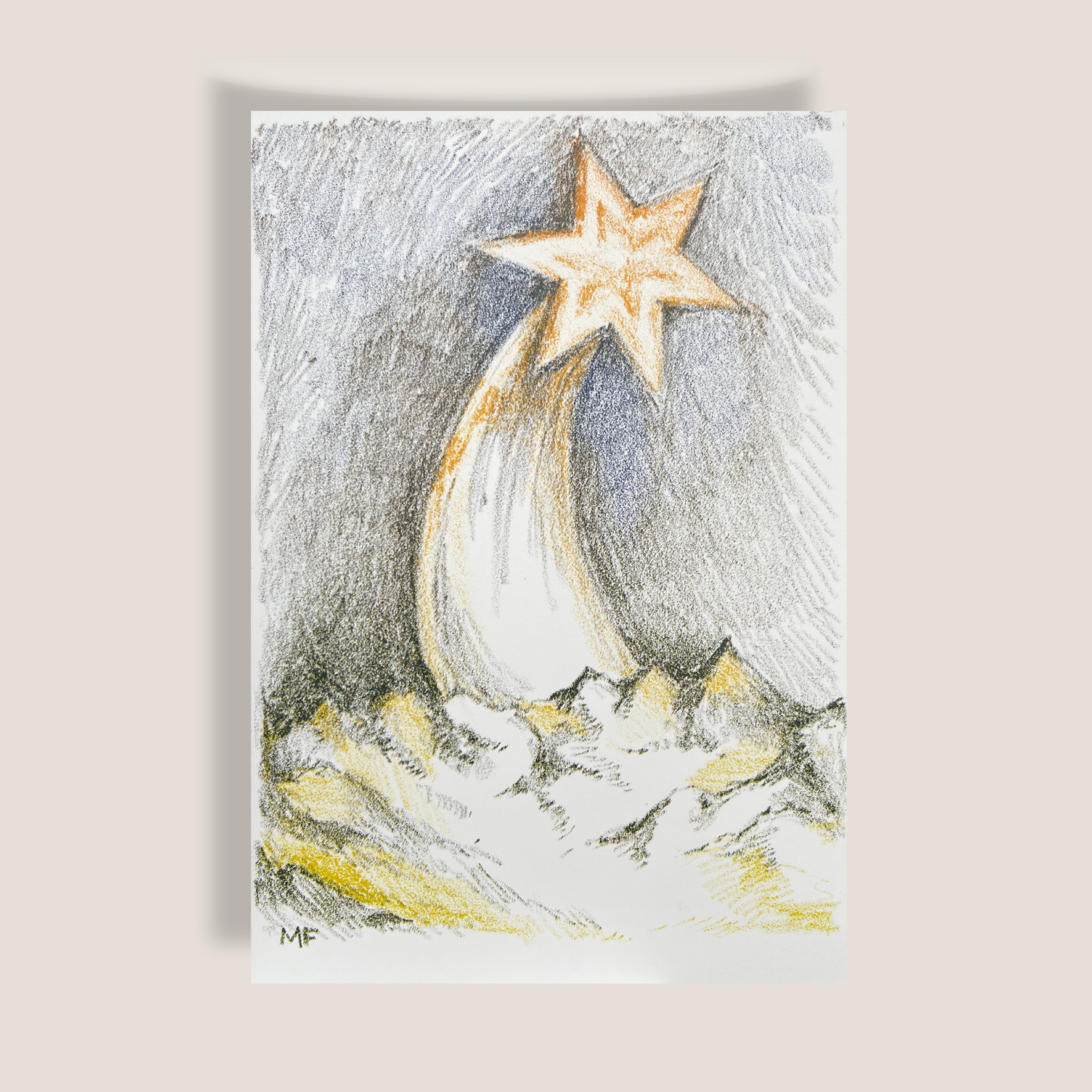 Stern über den Bergen